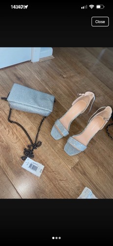 Silver heels bag new look - bag,
