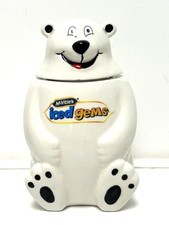 Mcvitie's Iced Gems Polar Bear Ceramic Cookie Jar With Lid White 25cm Vintage