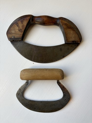 Antique mezzaluna choppers - 2,
