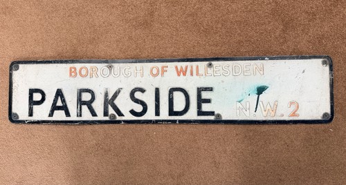 Metal street sign 1990 - sign,