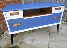 Mid Century G Plan Fresco Tv Unit / Media Cabinet (REFINISHED)  with wood tray