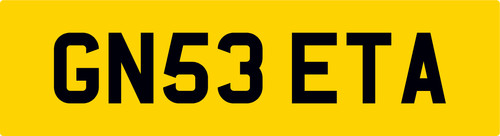 Ginetta reg number - number, plate
