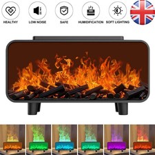 Fireplace Flame LED Essential Oil Diffuser Aroma Aromatherapy Air Humidifier UK