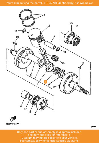Yamaha bearing cylindrical - yamaha, bearing,cylindrical