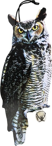 Black resin owl bird - resin, scarer
