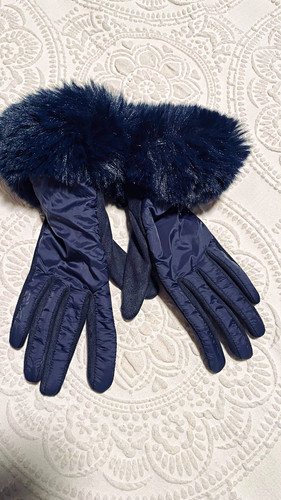 Women navy lined gloves - women’s,