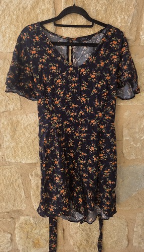 Dusk navy ditsy floral - navy,