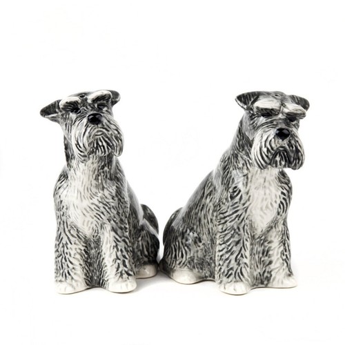 Schnauzer dog salt pepper - &,