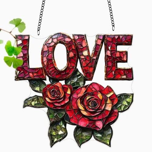 Love roses suncatcher - love,