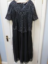 Lyndella Beaded Occasion Dress 20 Black Showgirl 20s Flapper Cruise Christmas