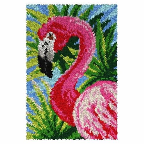Flamingo latch hook - flamingo, kit,