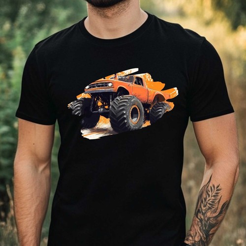 Men monster truck motif - men's,