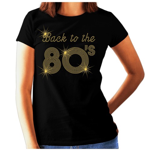 Back the 80s rhinestone t - the,