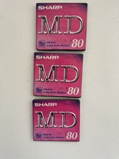 Sharp MD-R 80 MiniDisc Digital Audio 80 Min Recordable Blank MD x 3