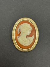 Vintage Brooch Cameo Portrait