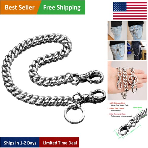 Durable cuban chain keychain - durable,