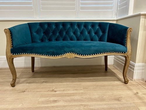 French style green velvet - green,