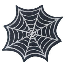Spider Web Outlaw Biker Punk Rocker Iron on Sew on Embroidered Patch