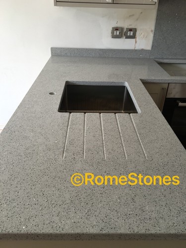 Grey quartz and marble - grey,