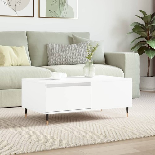 White coffee table with - white,