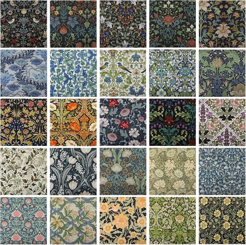 Cotton fabric squares 25pcs - 25pcs, 5