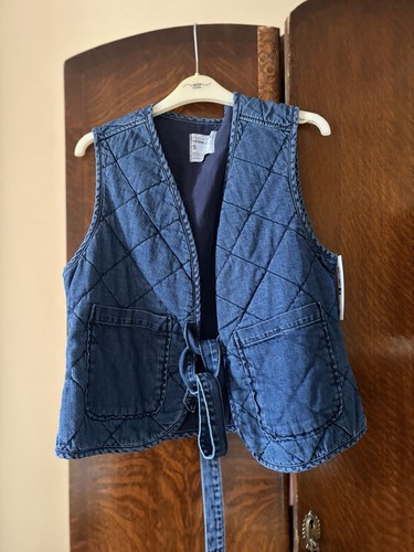 Ladies soft denim gilet - denim, size