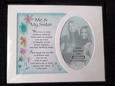 Me & My Sister Memory Mount Gift With A Beautiful Verse Sisters Photo Frame New