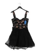 Marchesa Notte A-Line Midi Dress UK10 in Black