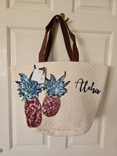 New Look Sequin Pineaple Beach Bag