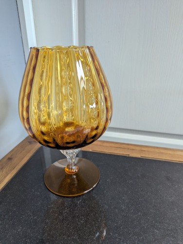 Vintage amber glass - amber, large