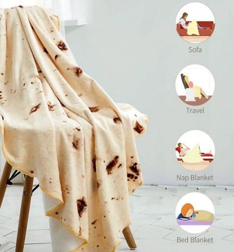 Burrito flannel blanket - blanket, wrap