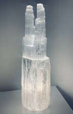 Twin Tower Large Selenite Lamp