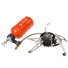Lixada Outdoor Camping Multi Fuel Oil Stove With 500ml Gasoline Fuel Bottle And