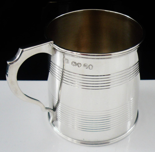 Sterling silver mug - silver,