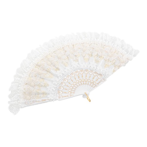 Bridal hand fan with - hand,