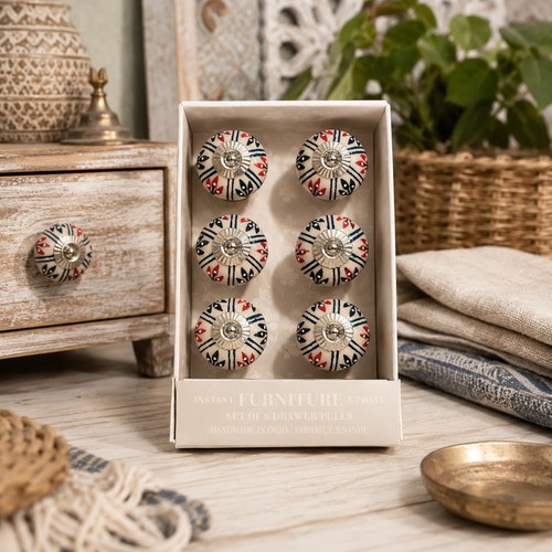 Set ceramic drawer knobs - 6,