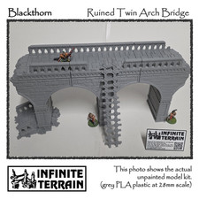 28mm Ruined Twin Arch Bridge -