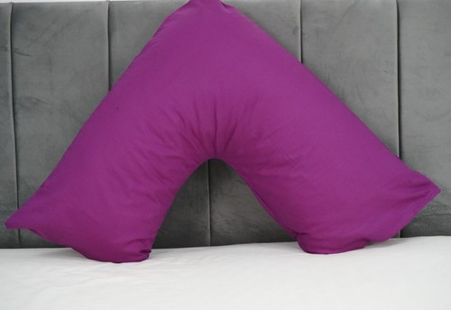 Shaped pillowcase polycotton - v,