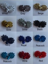 Frog Closures Swirl Chinese Knot Button x 2 pairs *32 DIFFERENT COLOURS*