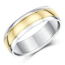 9ct Yellow Gold & Silver Two