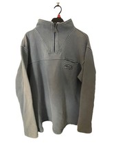 Weird Fish Men's 1/4 Zip Sweatshirt Pullover 2XL  50” chest Blue 100% Cotton