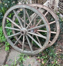 pair of  vintage old wooden