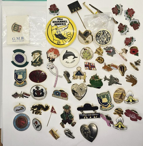 Job lot enamel badges - job,