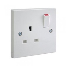 PIFCO White Single 1 Gang Plug