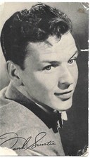 Vintage Frank Sinatra 5 x 3 Signed Photo Card