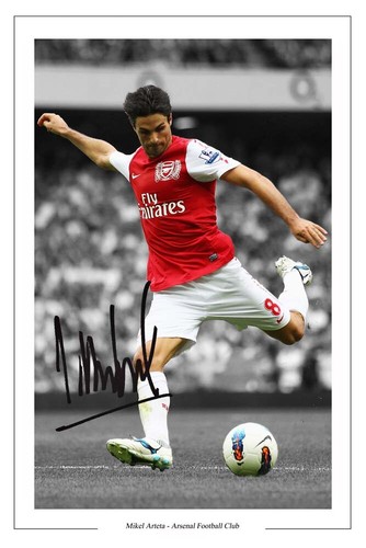 Mikel arteta signed autograph - signed,