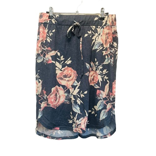 Tickled teal floral midi skirt - floral,
