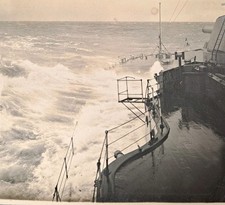 HMS Renown Starboard Upper Deck Awash Navy Ship RP Real Photo A65