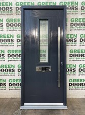 MODERN COMPOSITE FRONY DOOR LONG BAR HANDLE EXTERNAL EXTERIOR DOUBLE GLAZED