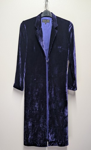 August silk coat purple velvet - august,